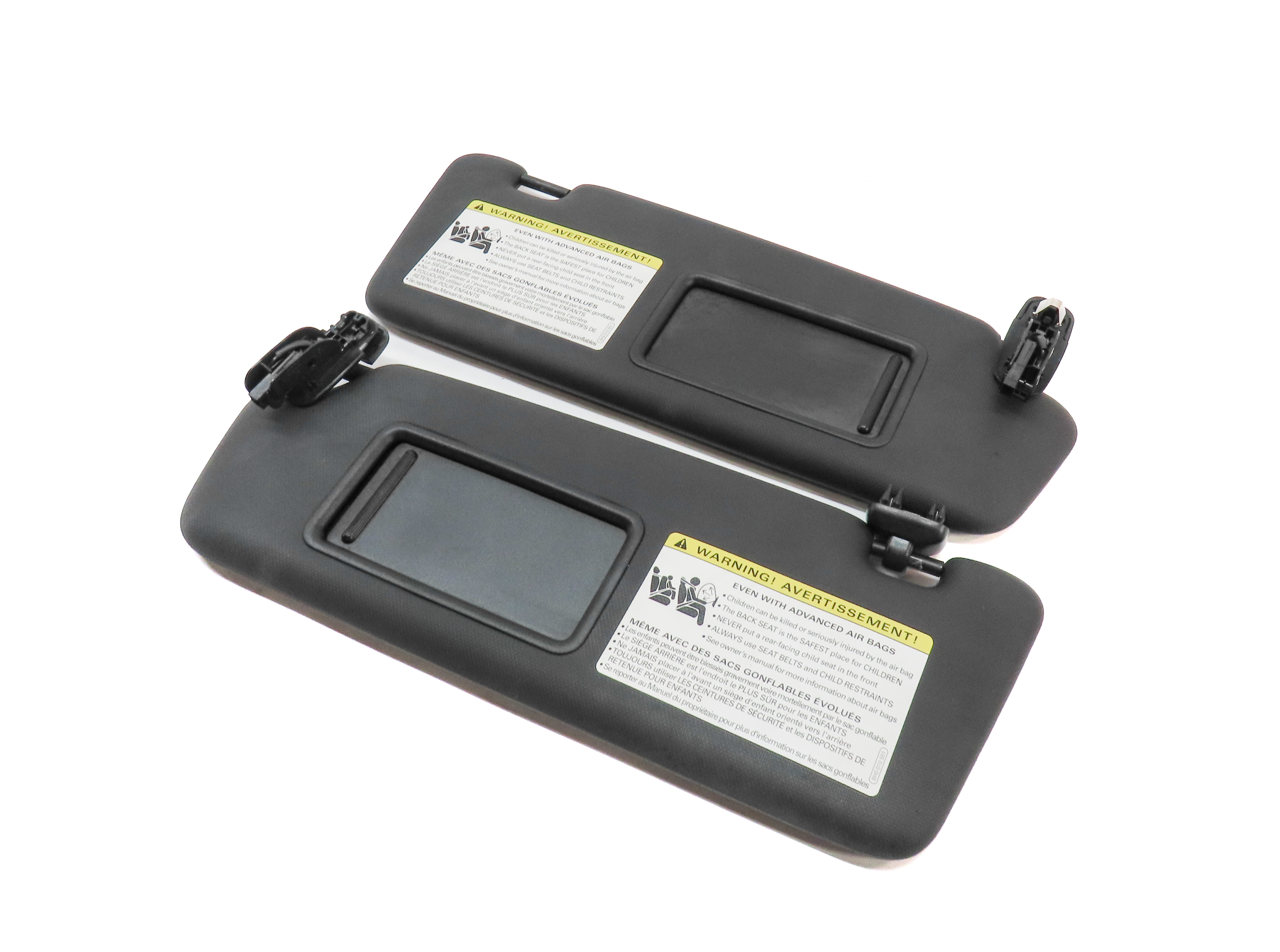 2015-2023 AUDI Q3 (8U) FRONT LEFT & RIGHT SUNVISOR SUN VISOR SET-2 (Black) — exact item pictured